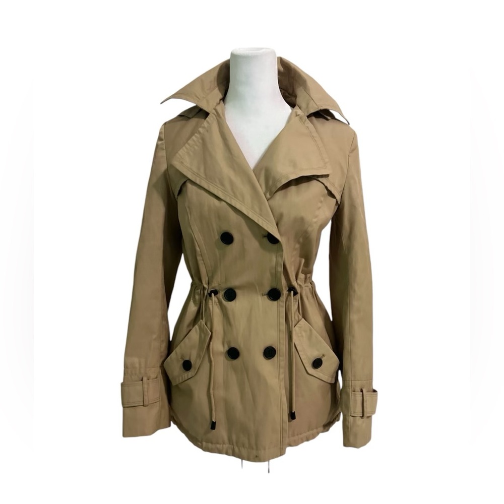 Marc New York Andrew Marc khaki jacket with detachable hood.
